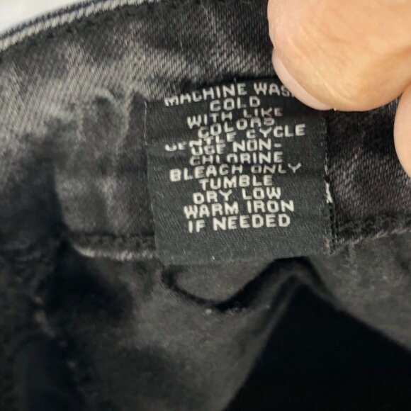 CJ Black Premium Mens Jeans Size 34/30 Black Denim Distressed Grunge Pleated Y2K - Picture 9 of 13